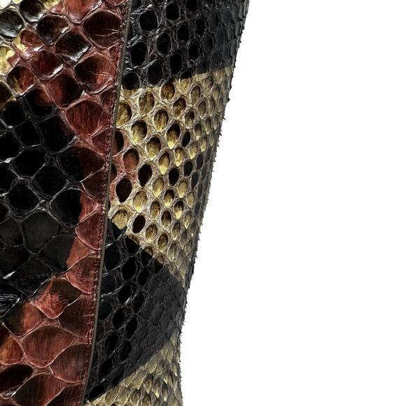 Valentino Garavani Snakeskin Knee High Boots EU 37.5 US7.5 Runway Python Leather - Picture 5 of 9